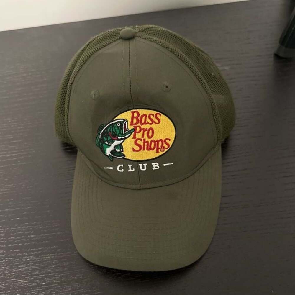 Bass Pro Shops Club Olive Green Mesh Trucker Hat